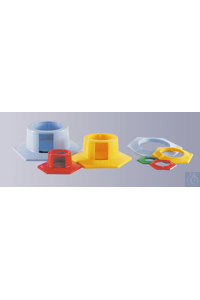 Hexagonal base for measuring cylinder, HDPE, 10 ml blue